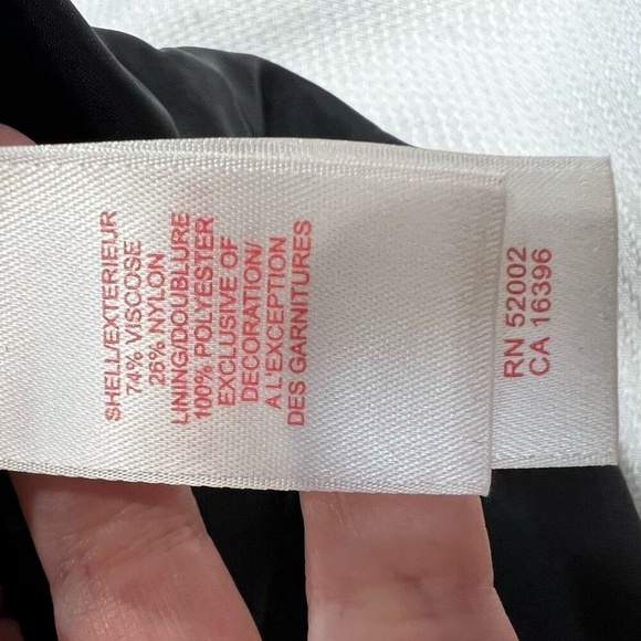 Anthropologie Black Velvet Crepe Ruffle Collar Tie Closure Blazer - Picture 7 of 8